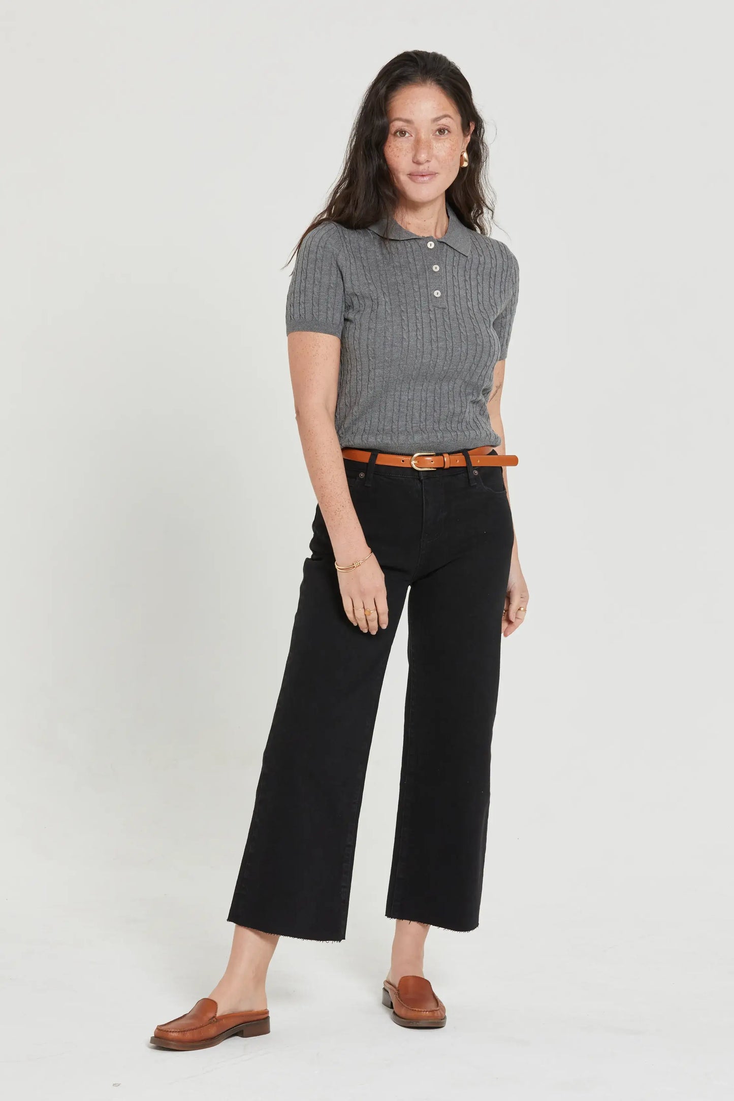 Aberdeen Ankle Crop High Rise Jean, Black : Standard / 27