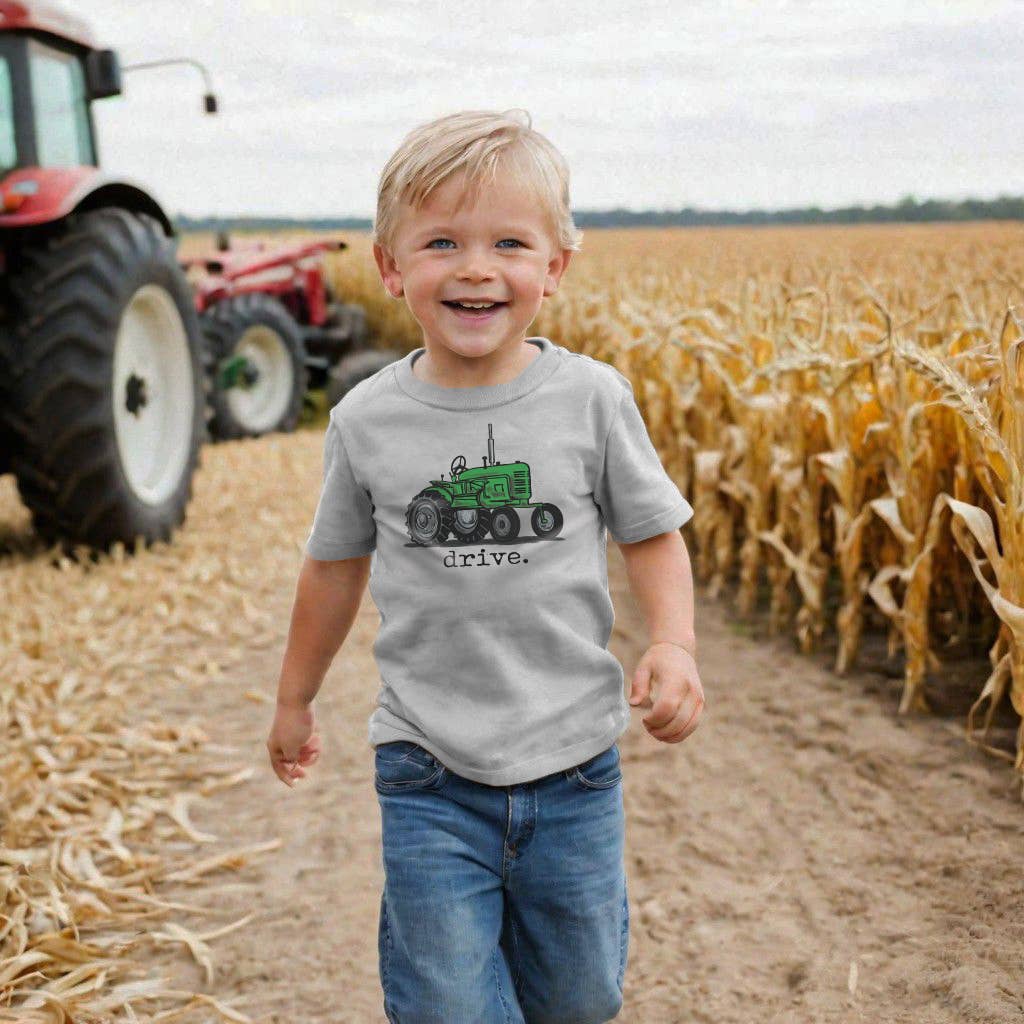 "Drive" Green Tractors Graphic Tee