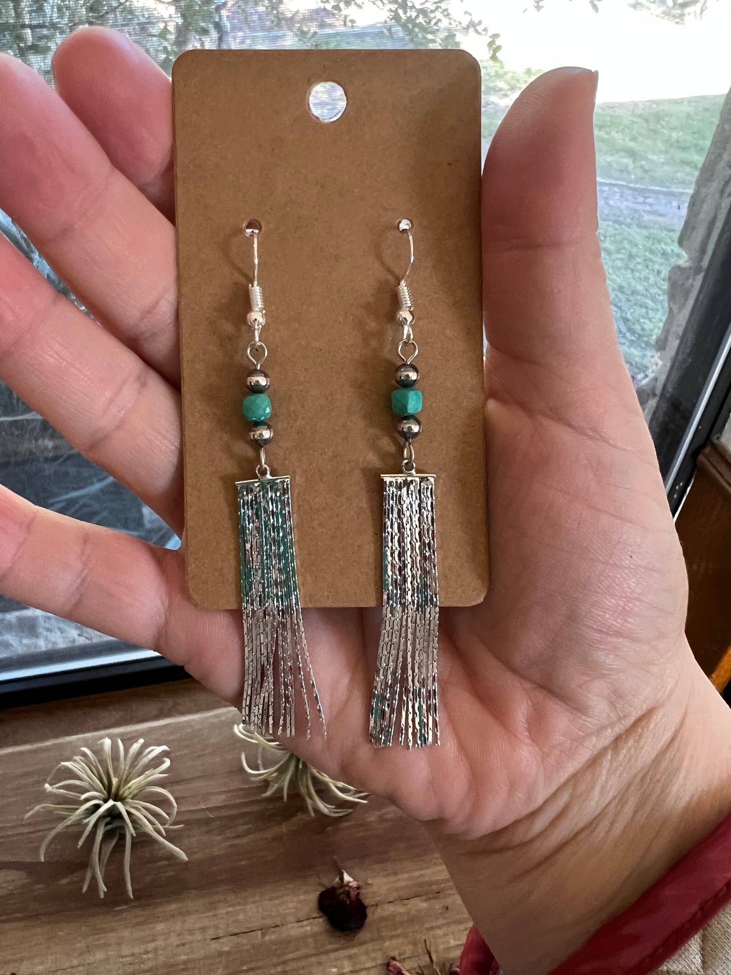 Turquoise and Sterling Silver Earring