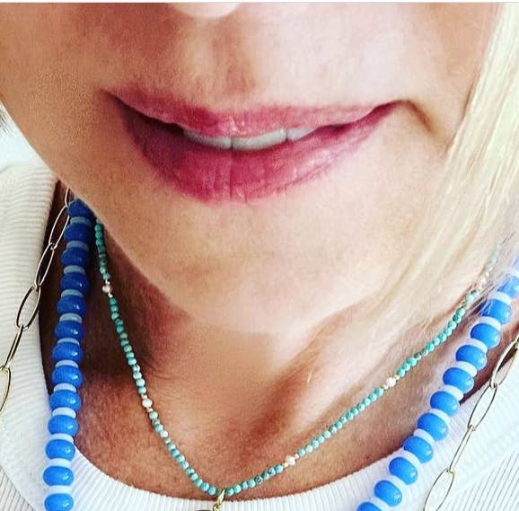 Baby Turquoise Bead Necklace