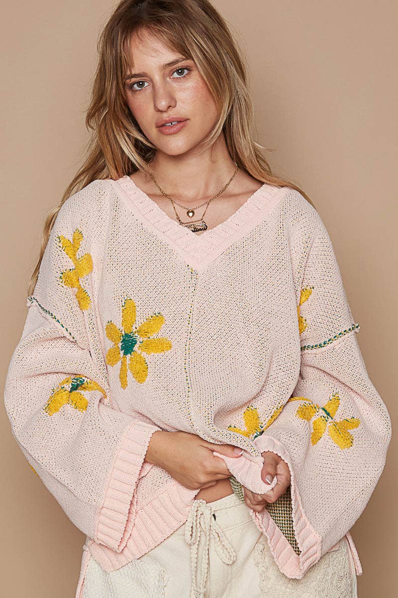 Floral Chenille Sweater