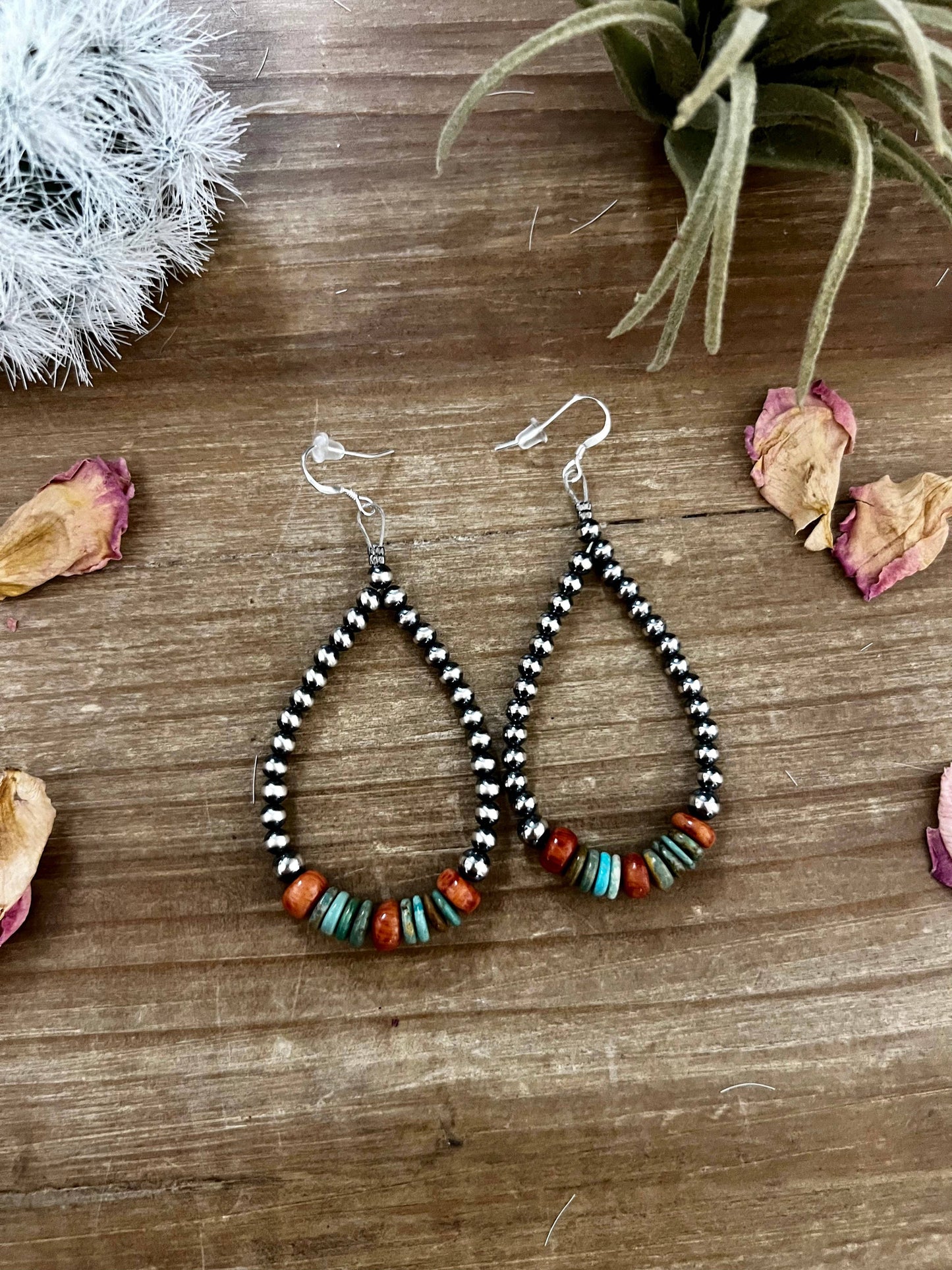 Sterling Silver Pearls w/ turquoise corral