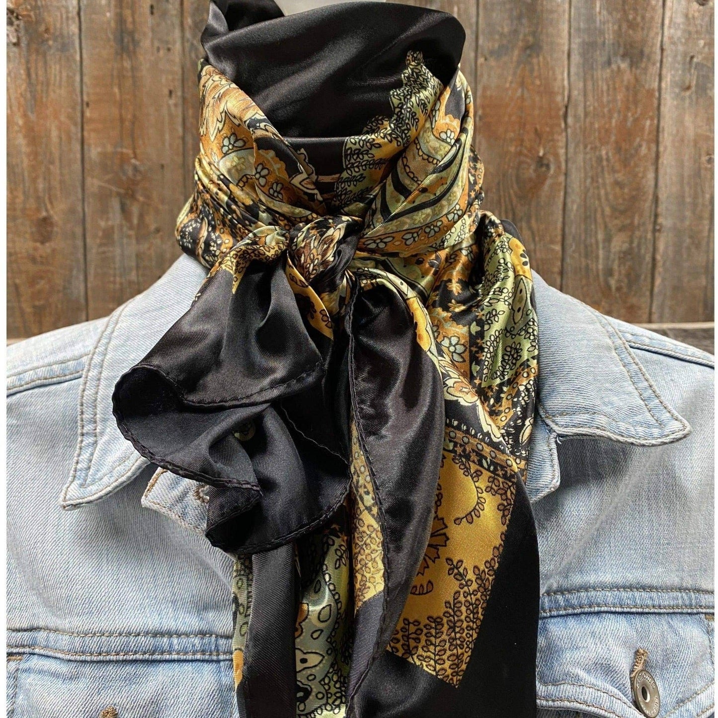 Golden Paisley Wild Rag