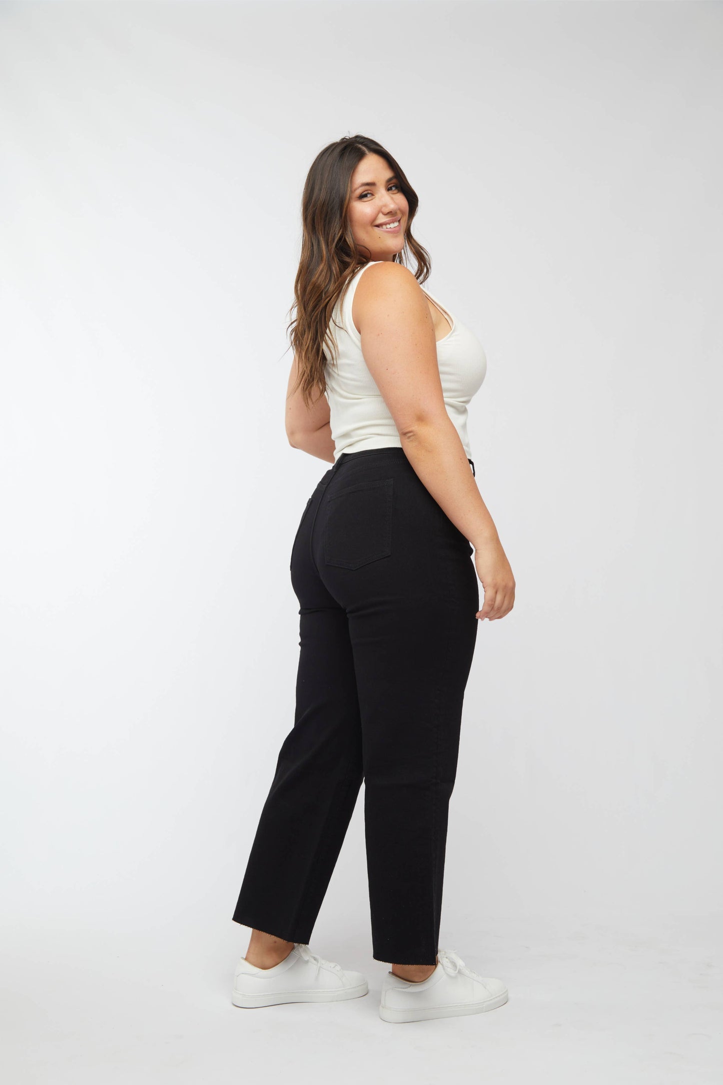 Aberdeen Ankle Crop High Rise Jean, Black : Standard / 27