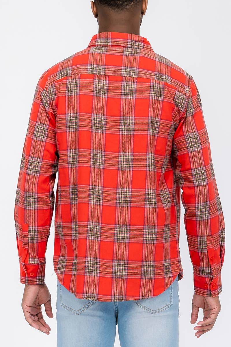Unisex Long Sleeve Flannel Shirt