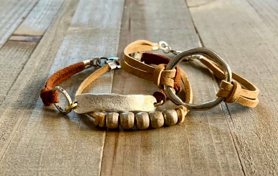 Boho Link Leather Bracelet