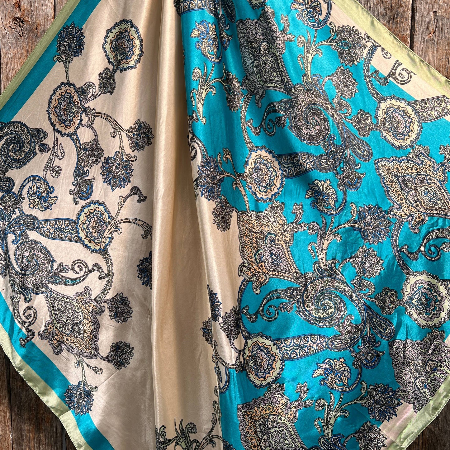 Turquoise Paisley Wild Rag