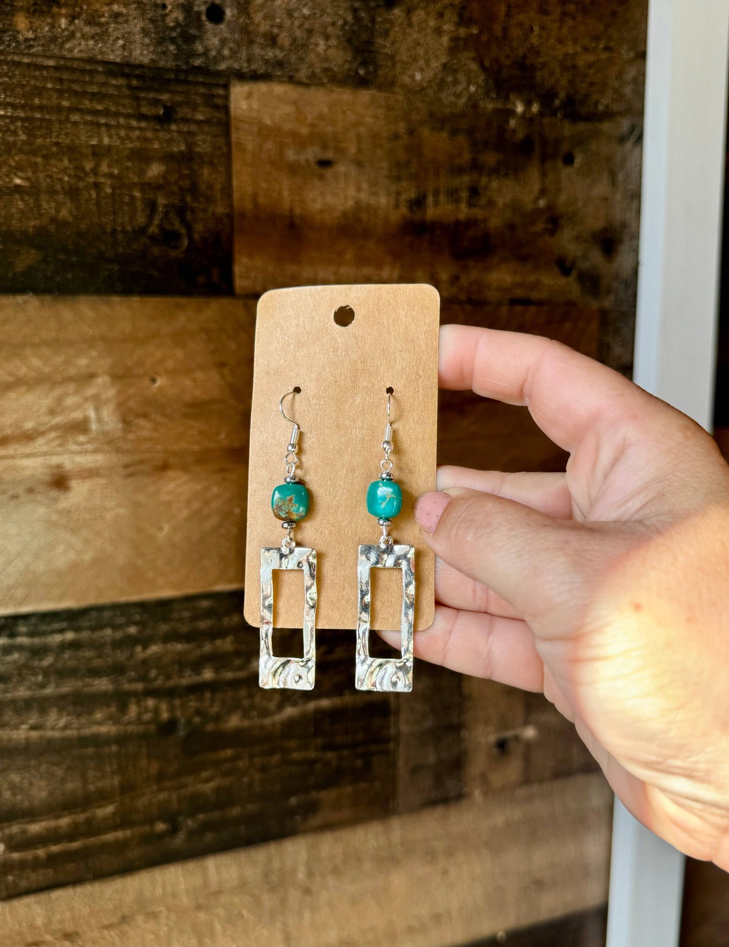 turquoise dangle earrings
