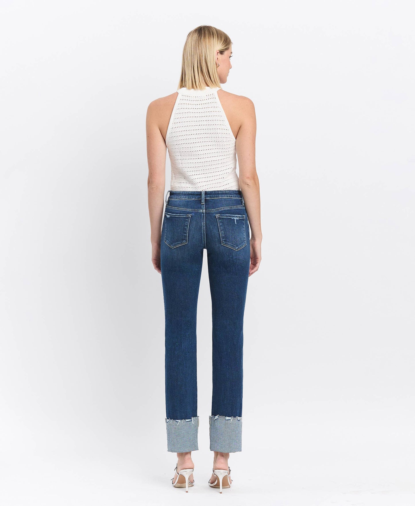 Midrise Cuffed Straight Jean
