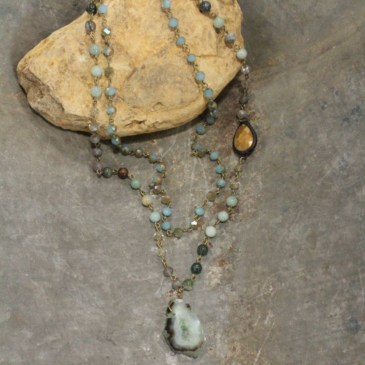 Stone & Crystal Necklace