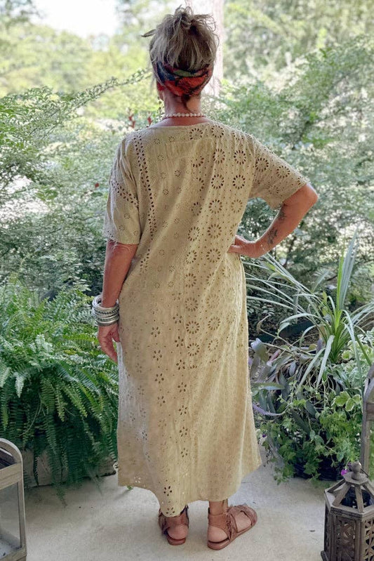 Jaded Gypsy Patched Eyelet Dress