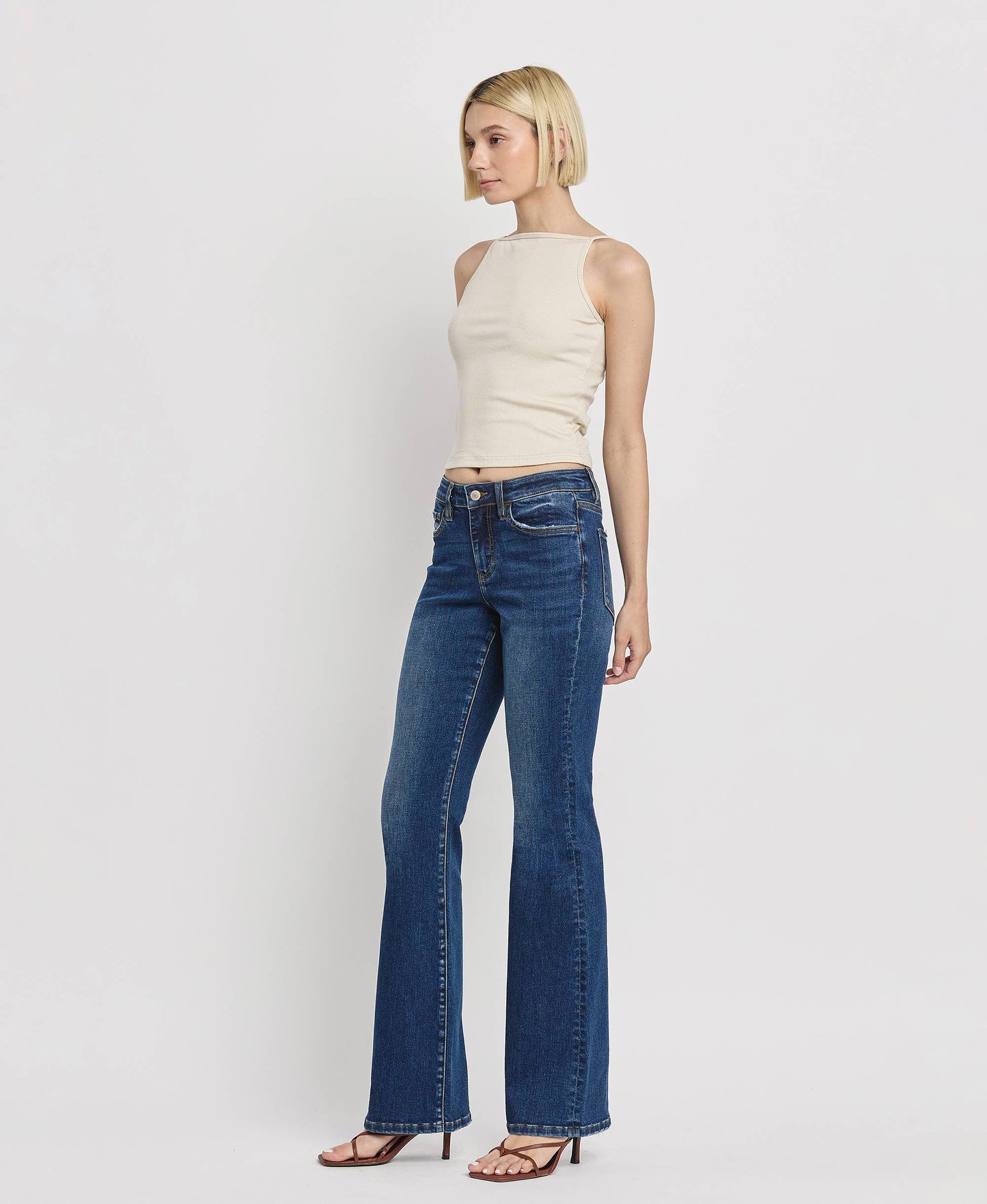 MID RISE RELAXED BOOTCUT JEANS LV1367: PAVEMENT / 27