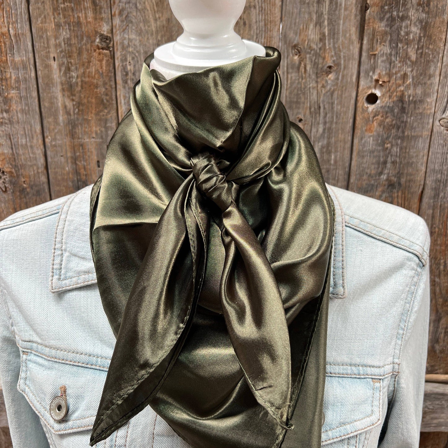 Solid Olive Green Wild Rag