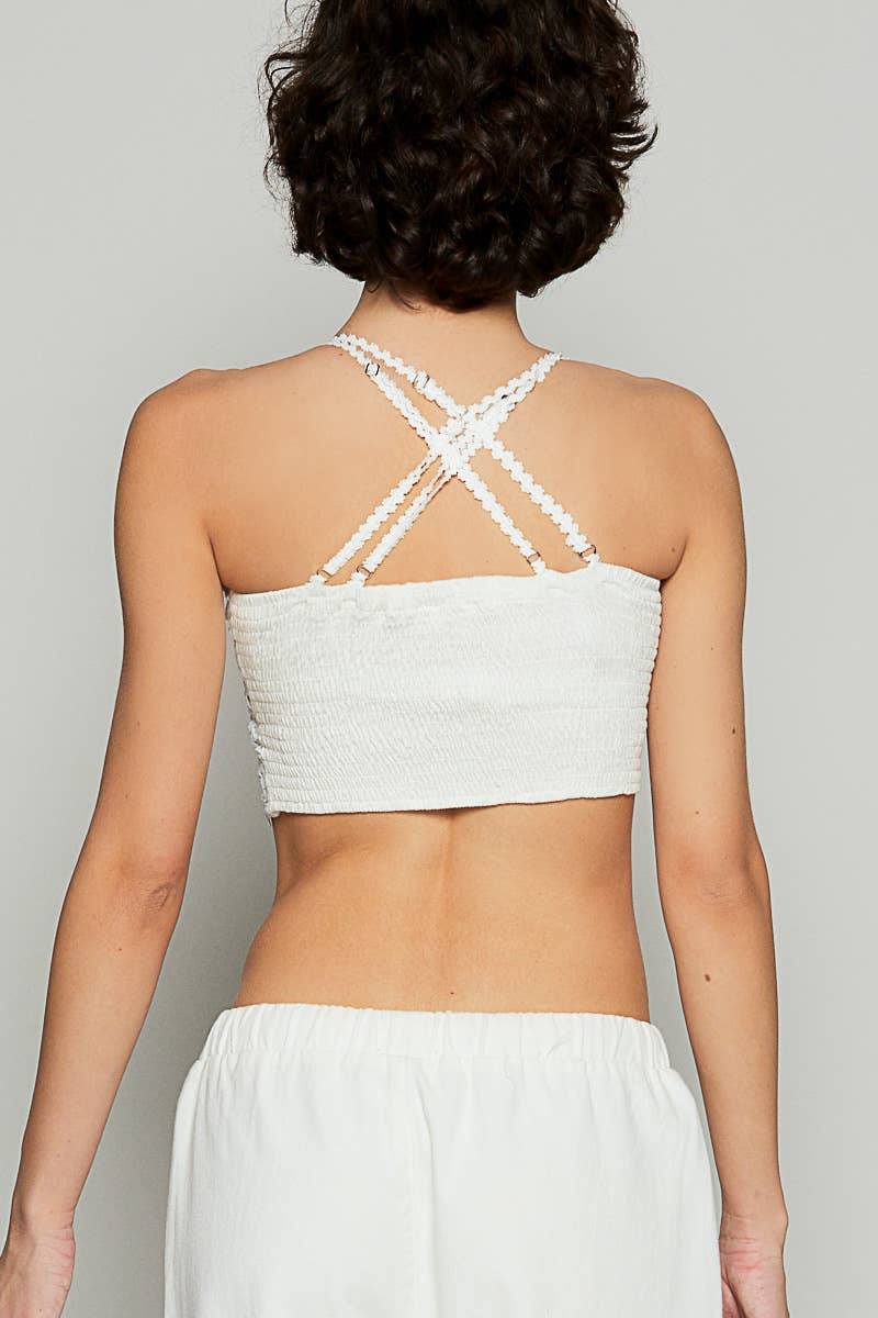 Lace crochet bralette