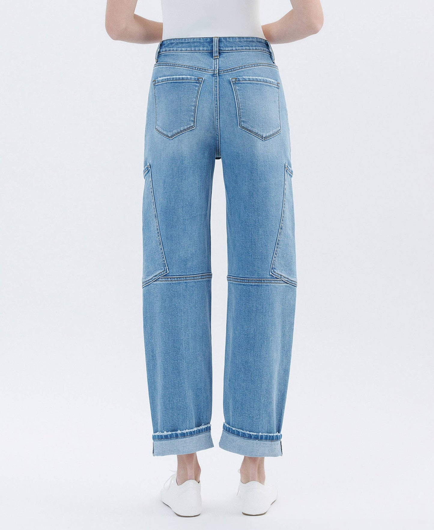 Super High RIse Utility Barrel Leg Jean