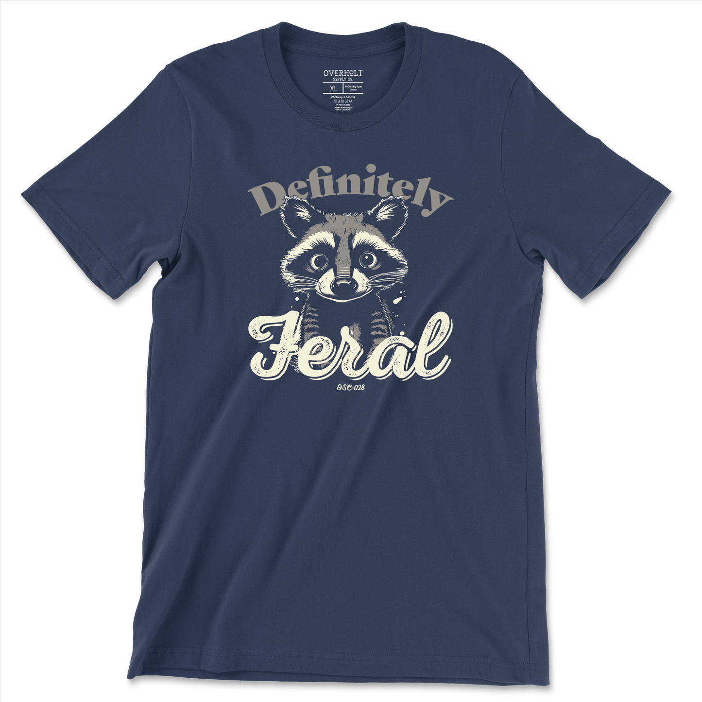 A navy blue soft cotton T-shirt Definitely feral