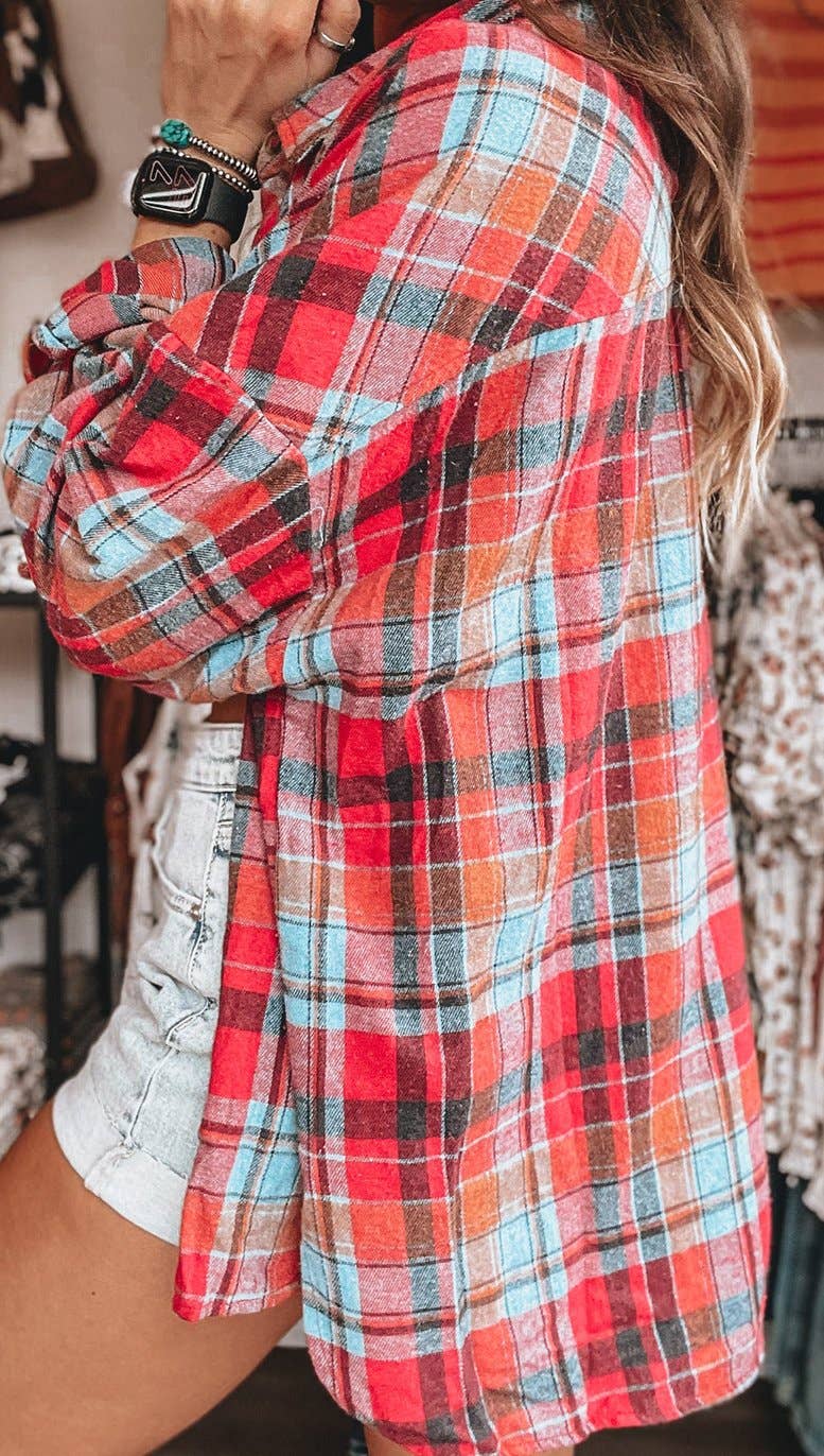 Plaid Print Loose Vintage Plaid
