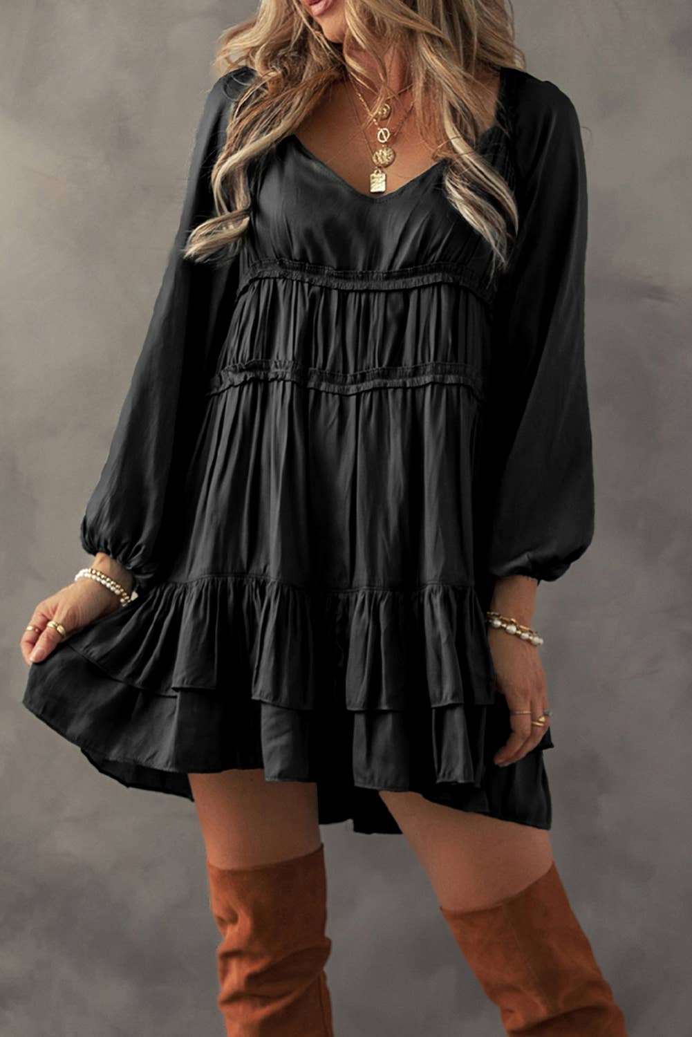 Tiered Mini Dress