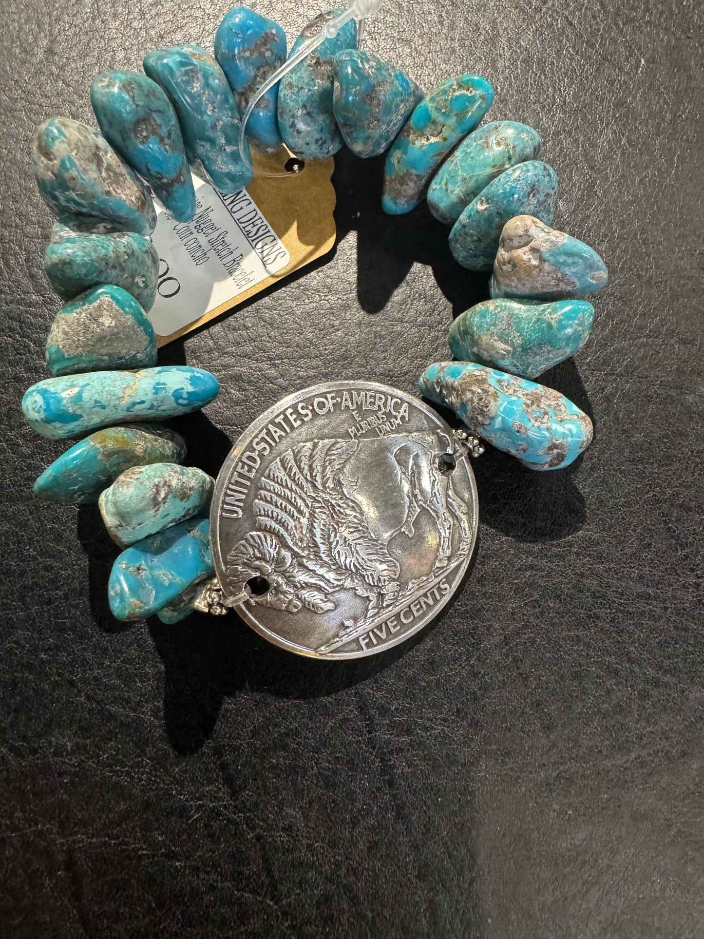 Rustic Rider Buffalo Turq Bracelet
