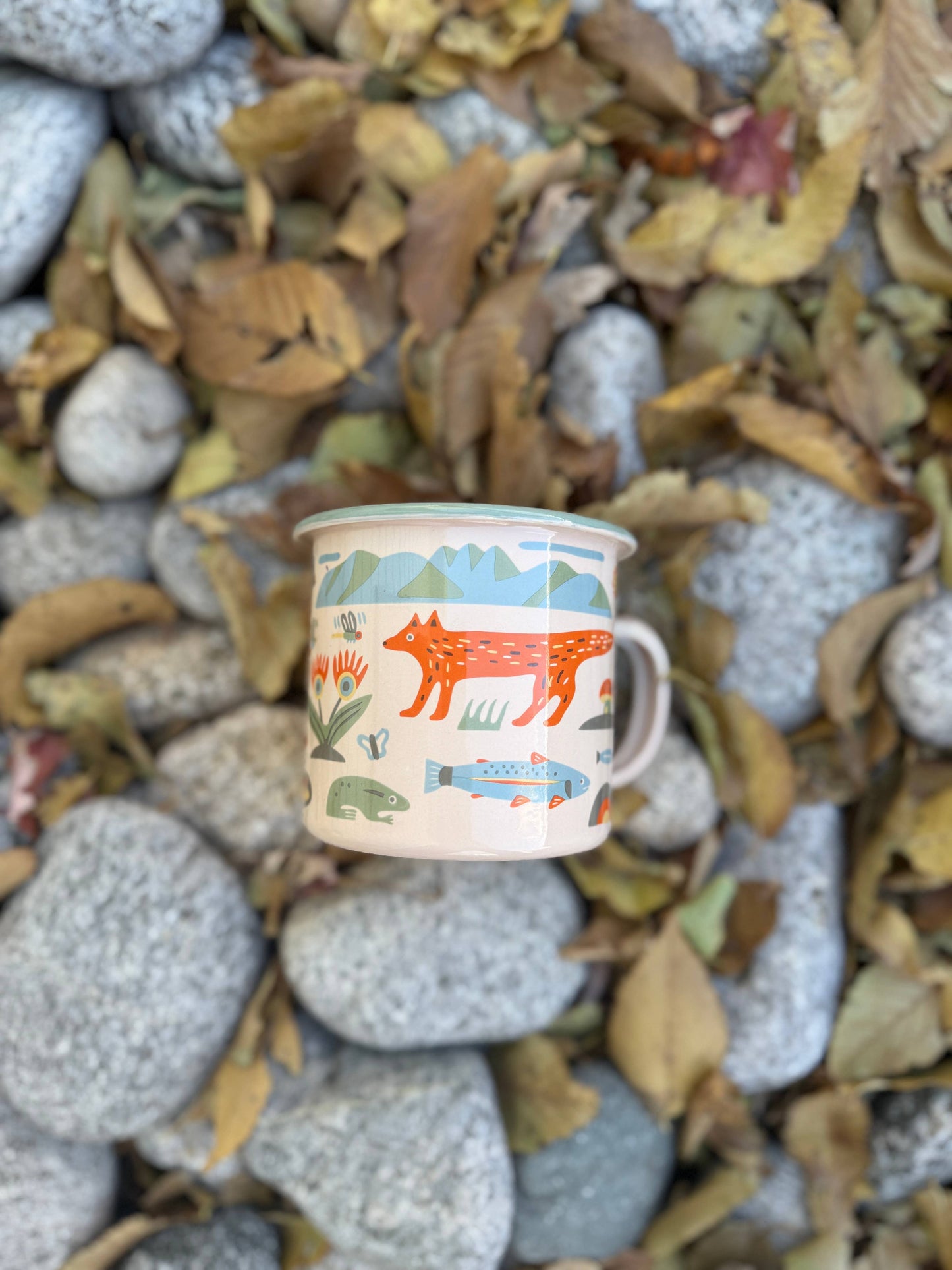 Enamel Coffee &amp; Camp Mug – Mountain Stream