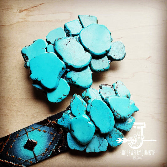 Turquoise Slab Belt Buckle