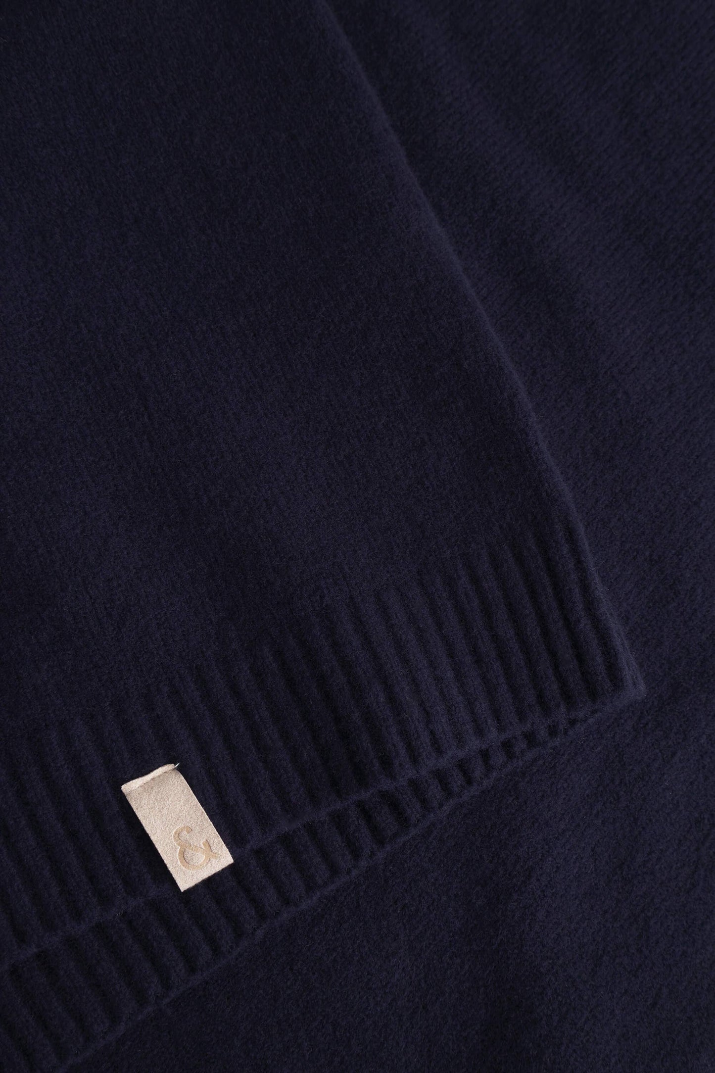 Mock-Zip Knit Sweater / Navy