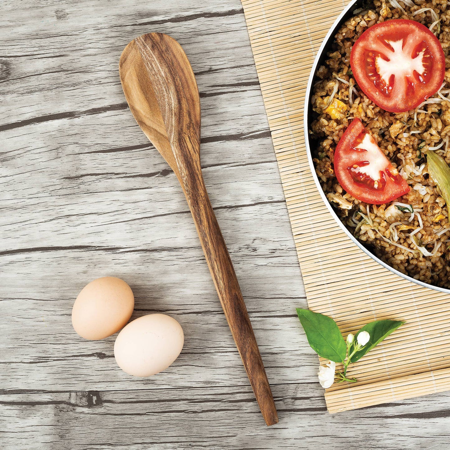 12" Natural Wooden spoon