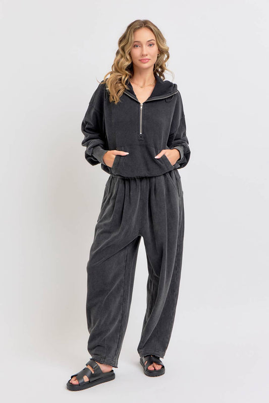 Mineral Washed Barrel Pants