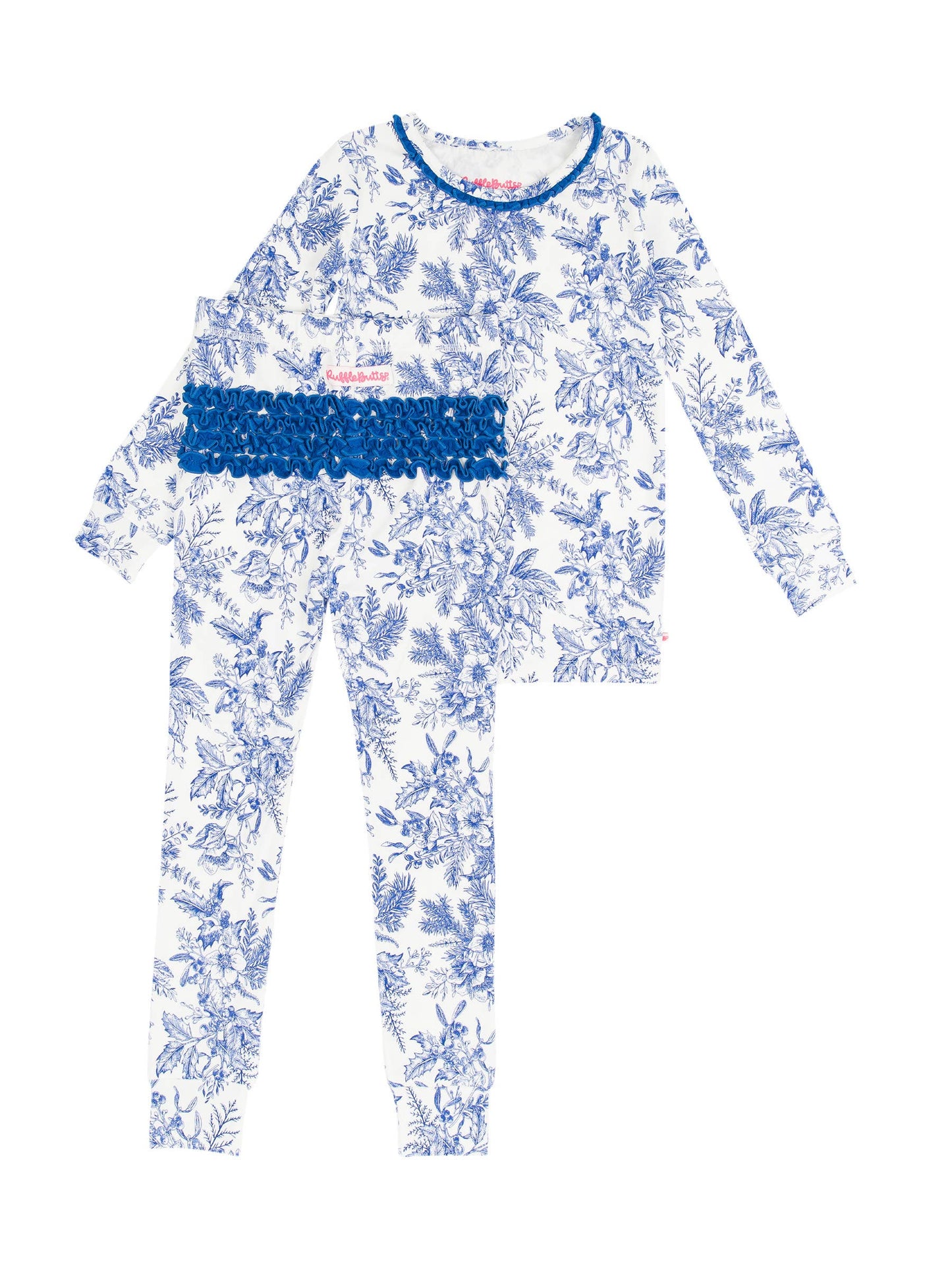 Ruffle Butts winter Toile Pajamas