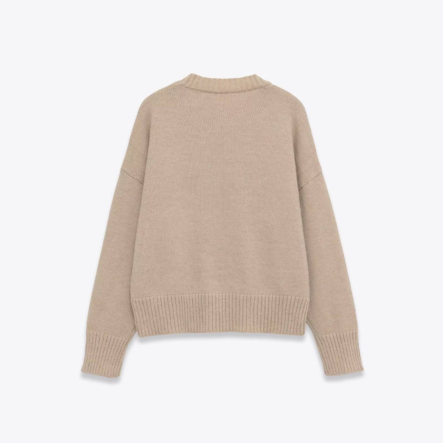 Beige sweater on a white background