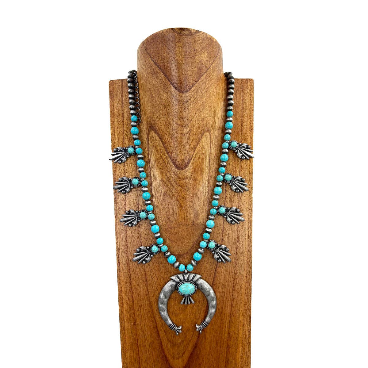 Navajo Pearl Beaded Turquoise Necklace