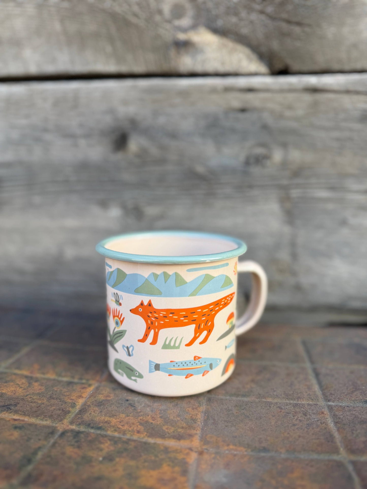 Enamel Coffee &amp; Camp Mug – Mountain Stream