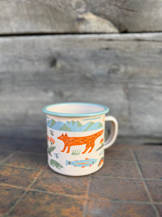 Enamel Coffee &amp; Camp Mug – Mountain Stream