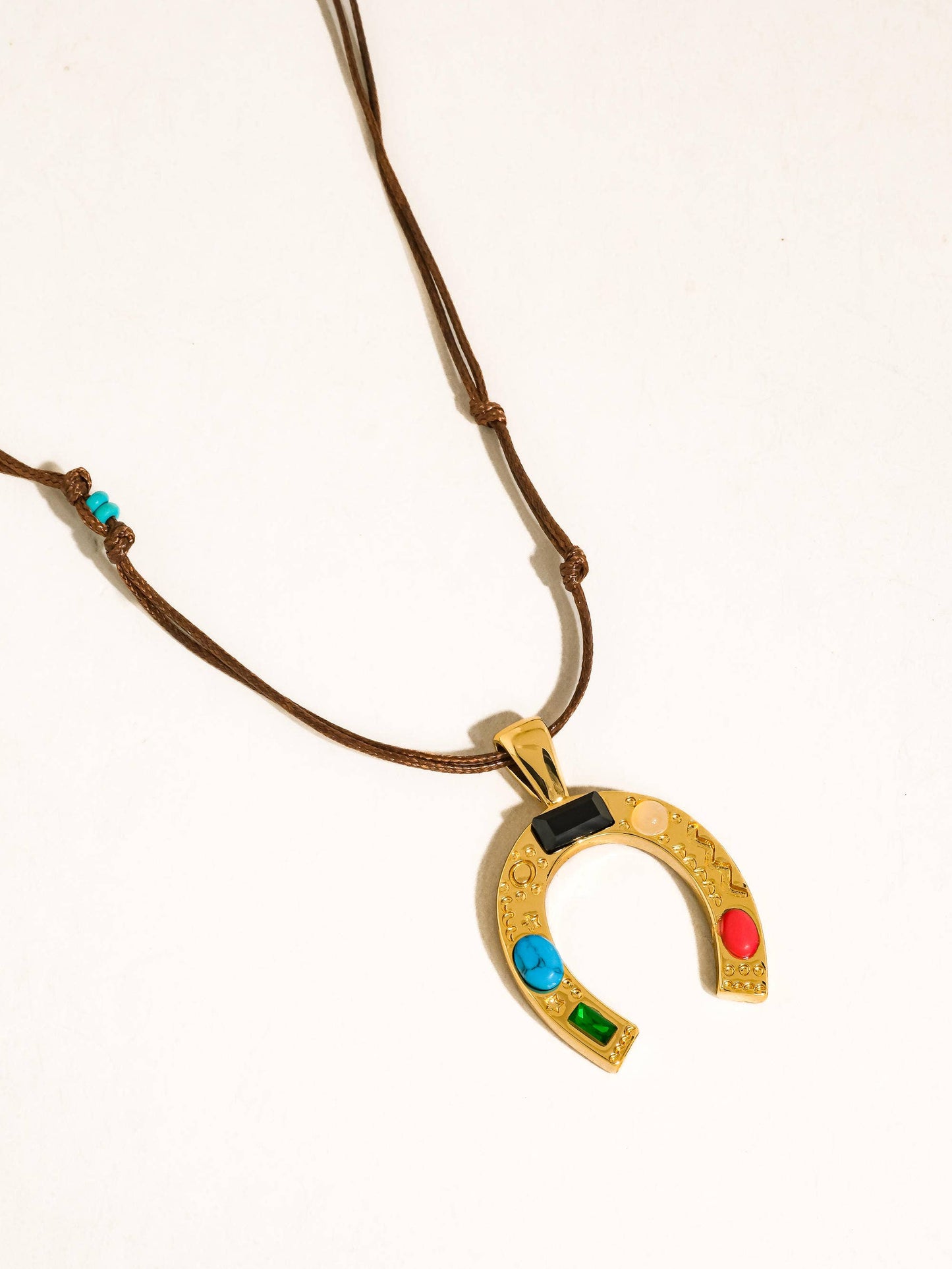 Western Horseshoe Necklace - 18K Gold
