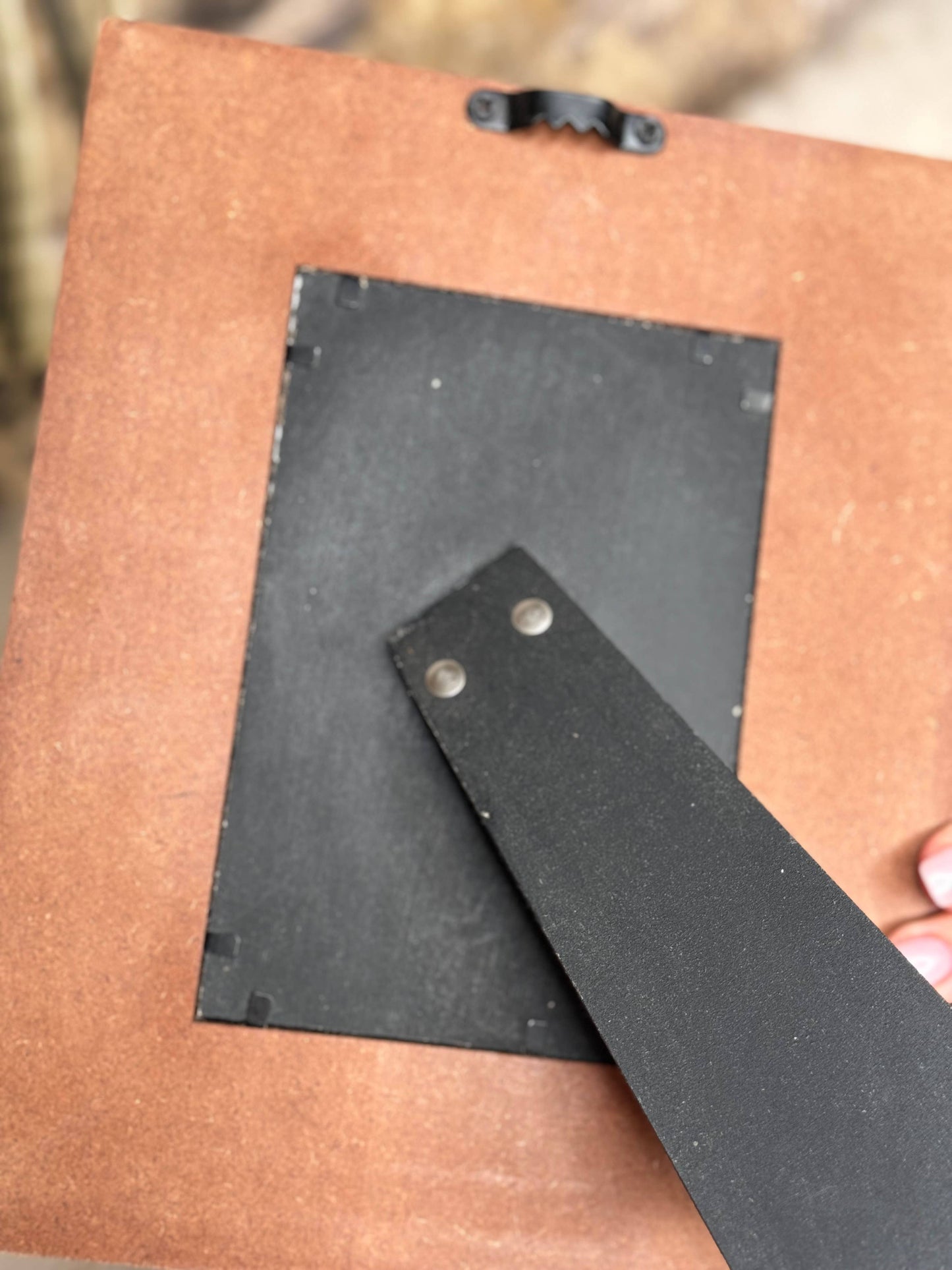 Western Tooled Leather Photo Frame 