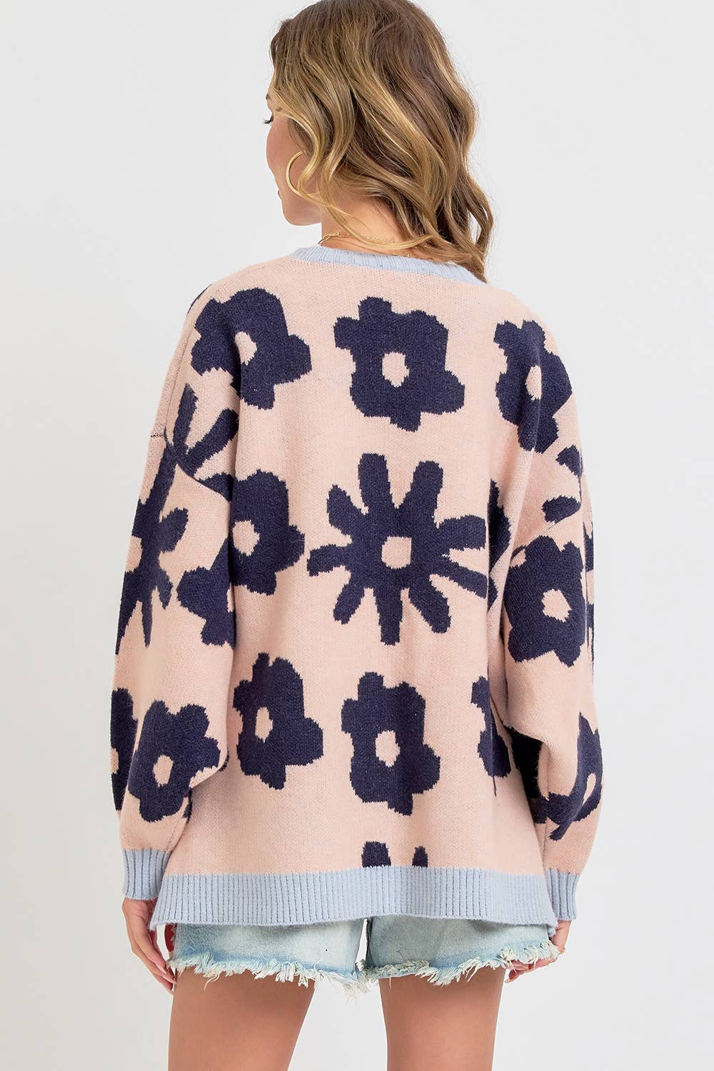 Knit Flower Cardigan