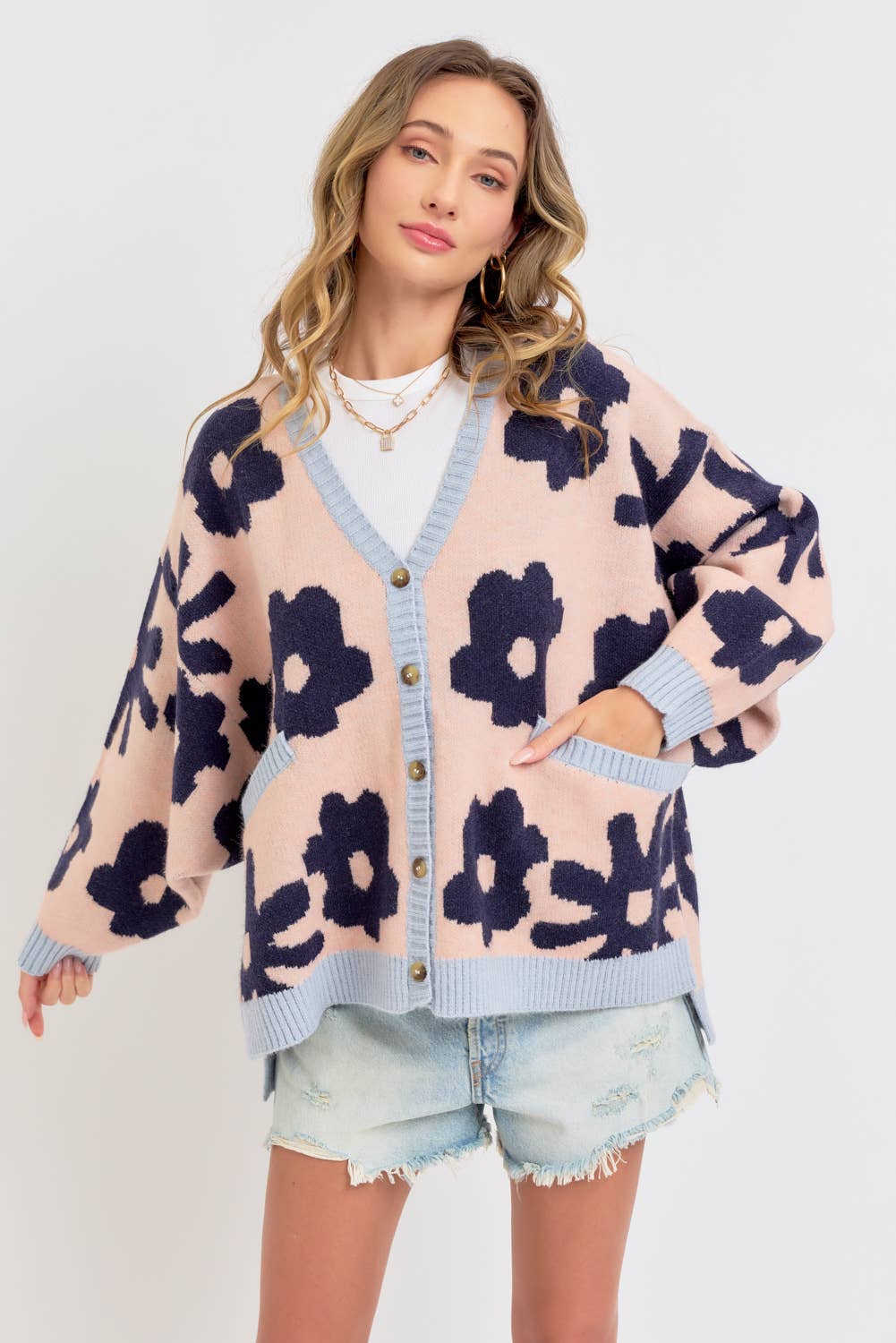 Knit Flower Cardigan