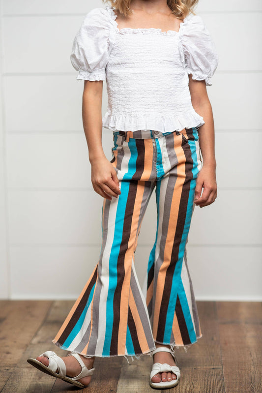 Striped Flare Denim