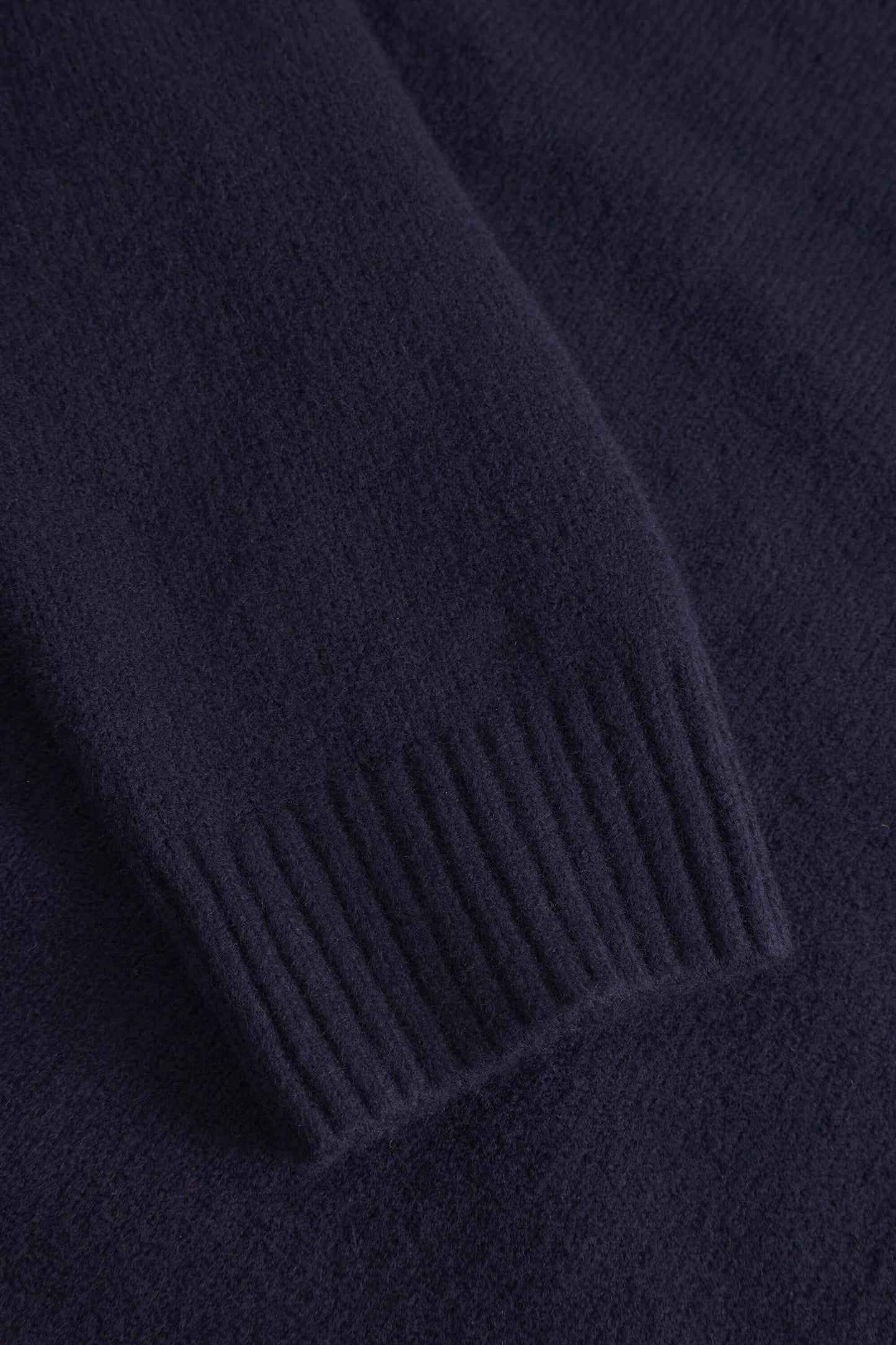 Mock-Zip Knit Sweater / Navy