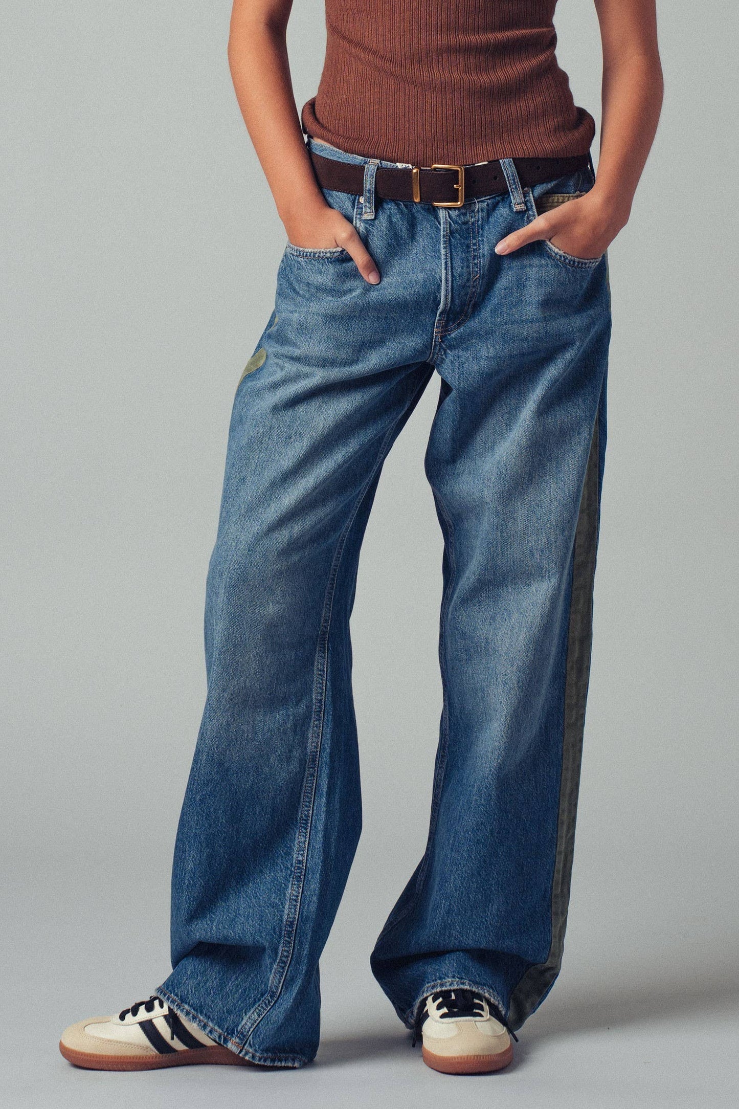 Utility Stripe Denim Jeans