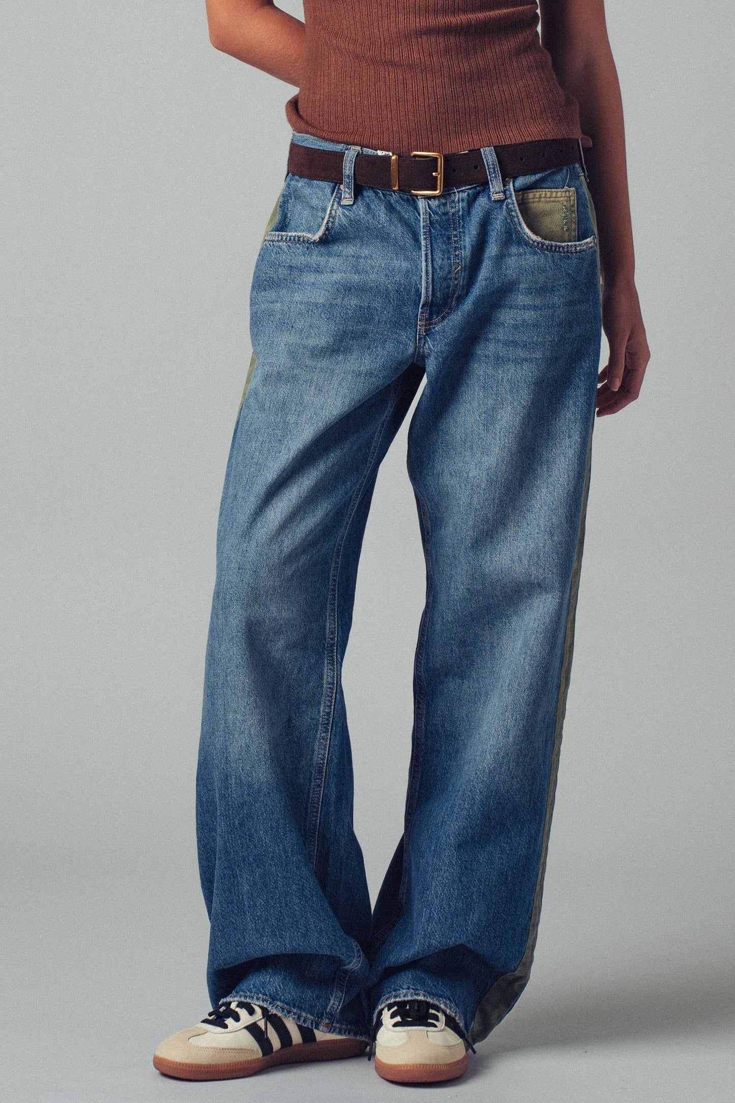 Utility Stripe Denim Jeans