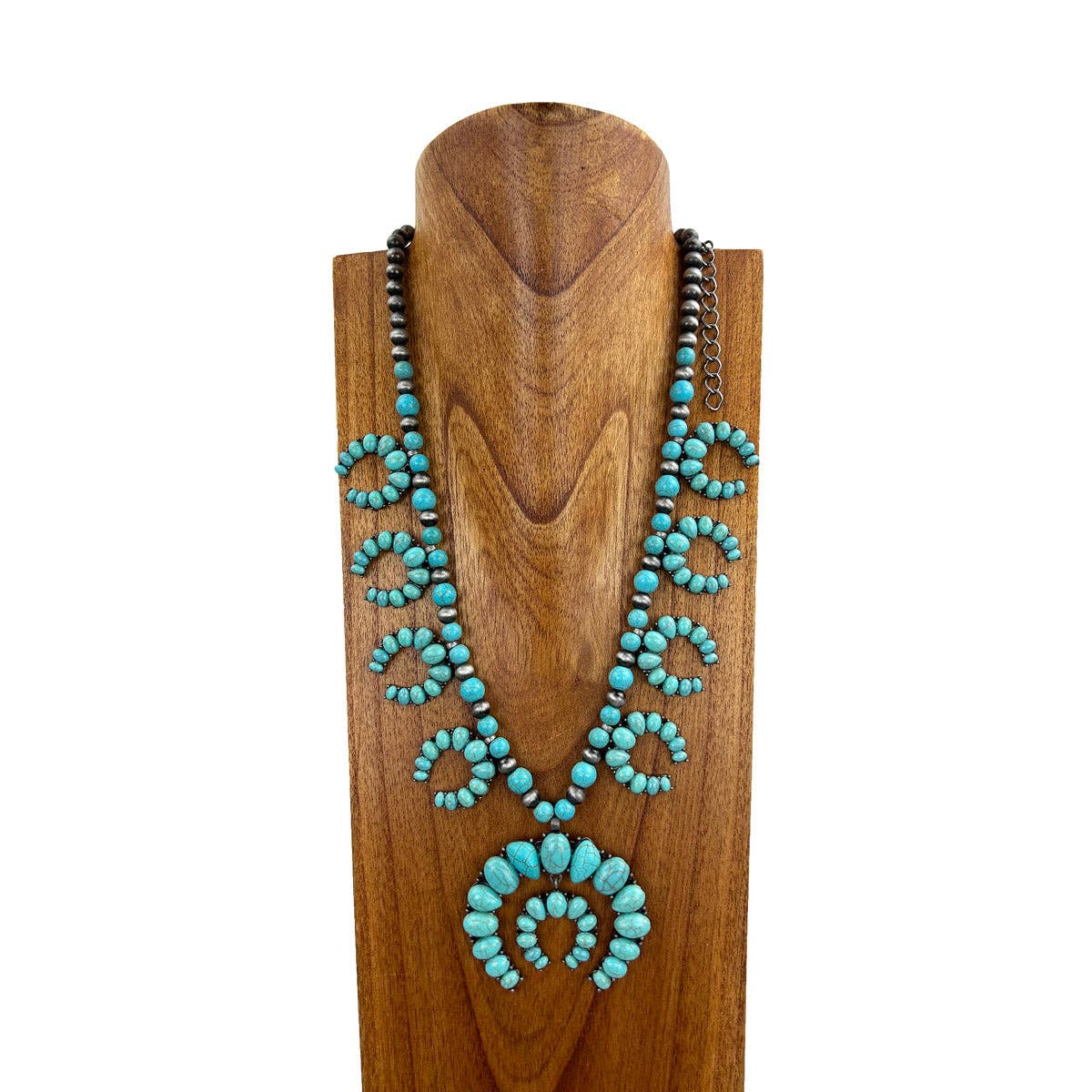 Handmade Beaded Turquoise Navajo Pearl Necklace