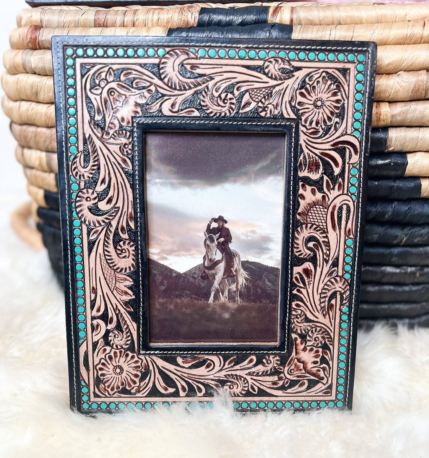 Tooled Leather Frame