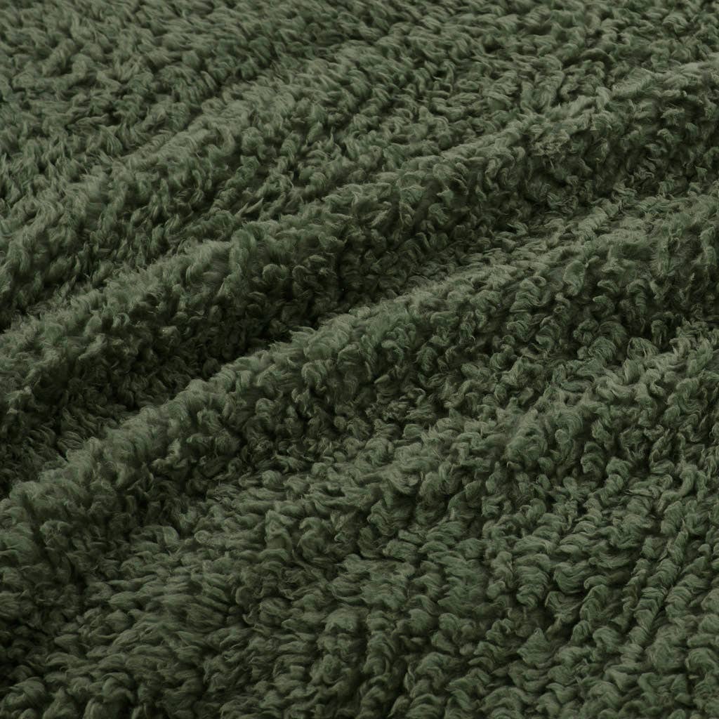 Winter Cottage Berber Blanket, Green: Twin