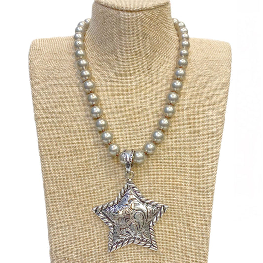 Silver Metal Star Pendant