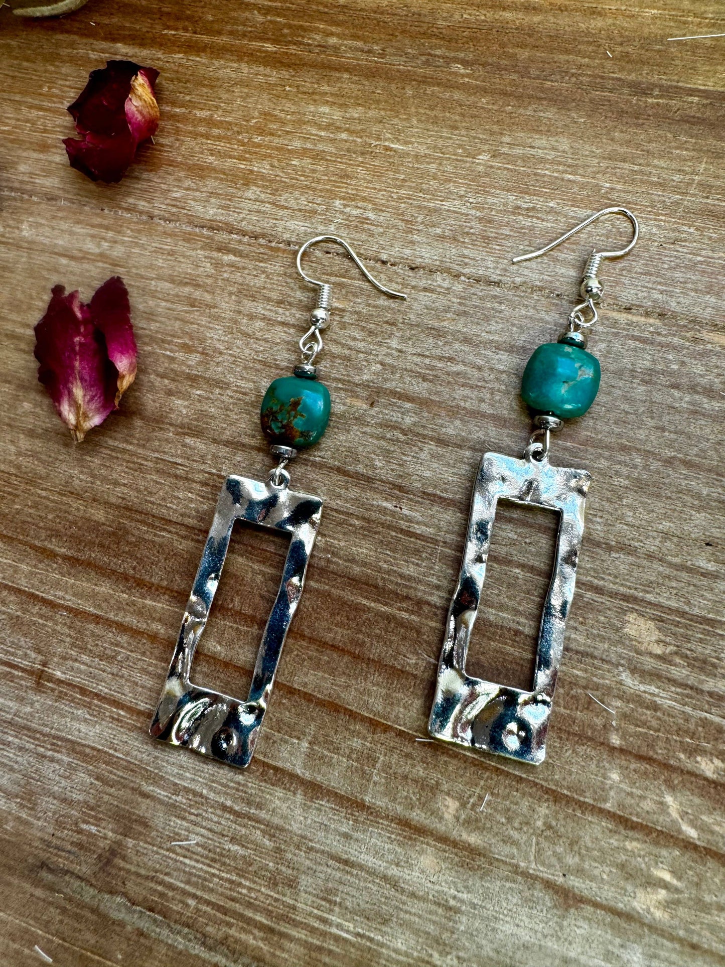 turquoise dangle earrings