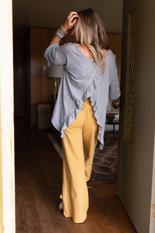 High Low Ruffle Tee