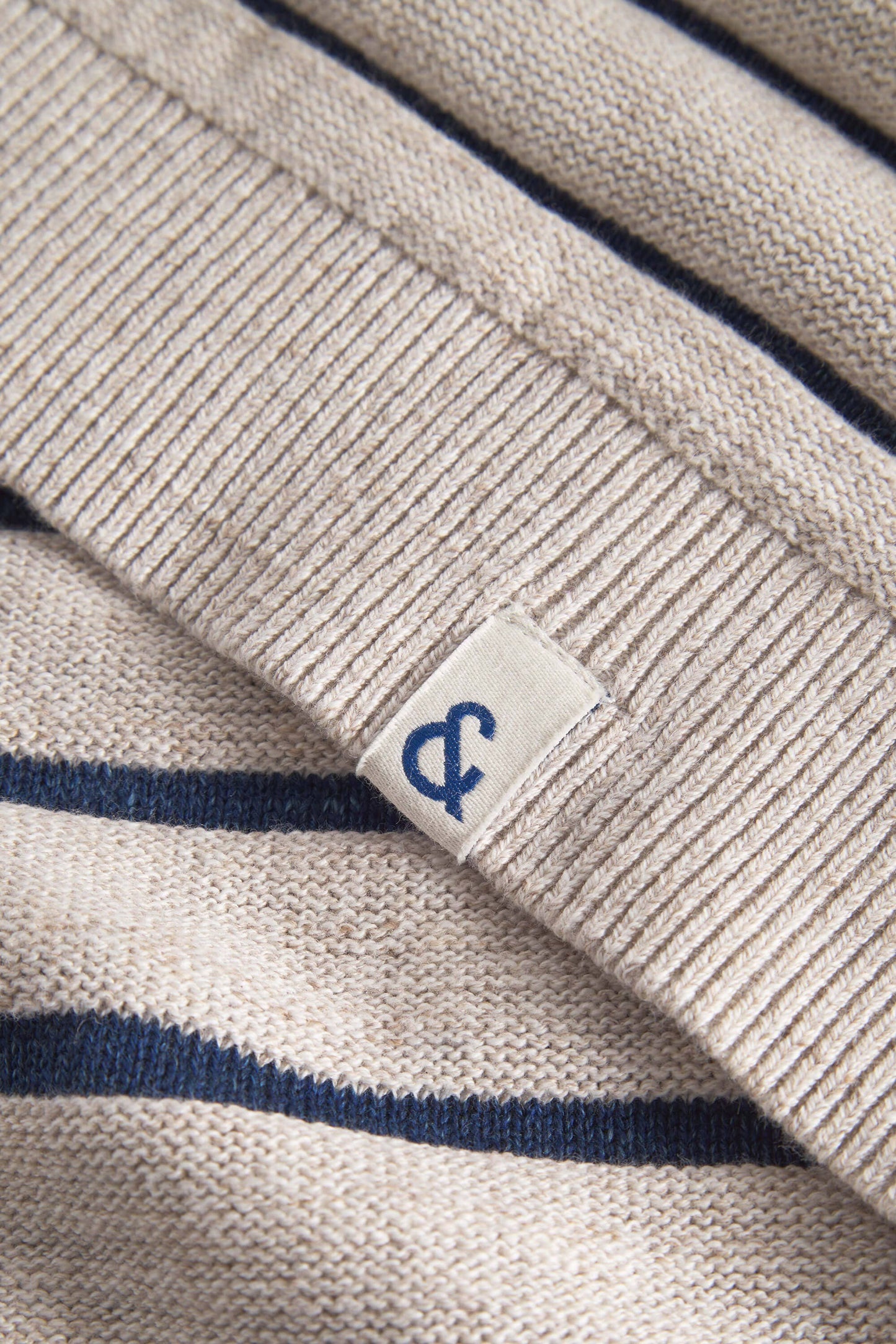 Navy Striped Knit Sweater