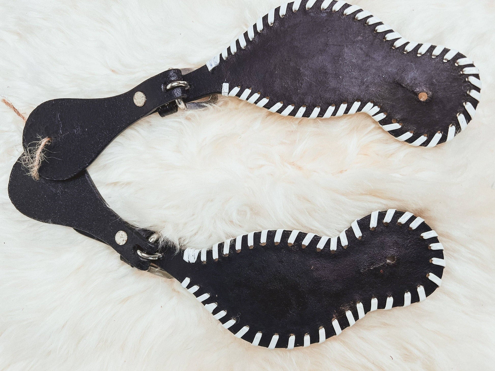 Daisy hand tooled spur strap