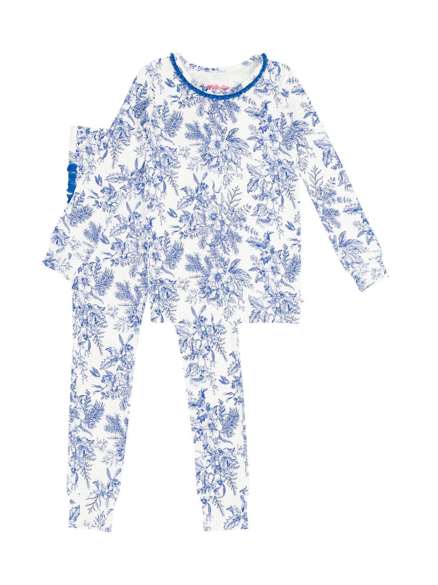 Ruffle Butts winter Toile Pajamas